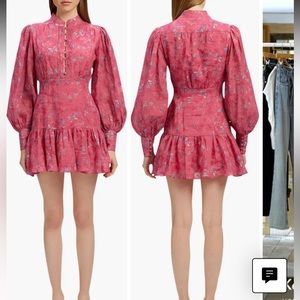Bardot Nessa Floral Long Sleeve Minidress